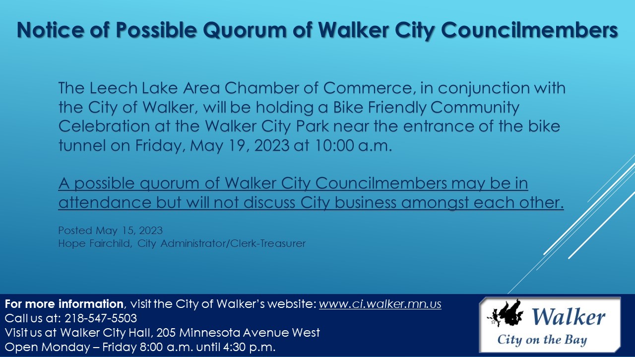 05152023 Possible Council Quorum Notice